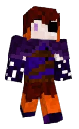 black and almond Minecraft skin — Classic model — first worn by Fawn_Witch