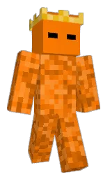 flush orange and chilean fire Minecraft skin — Classic model — first worn by GerixYT