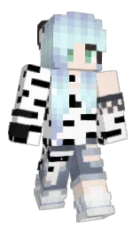 white and serenade Minecraft skin — Slim model — first worn by Magestic_Tiger