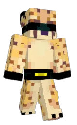 peach and black Minecraft skin — Classic model — first worn by VillagerSlayer64