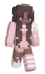 CottonCanD_09's Minecraft skin wearing the Aurora cape