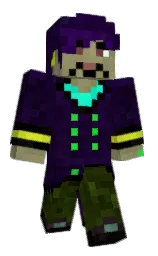 black and black rock Minecraft skin — Classic model — first worn by PurpleSailor