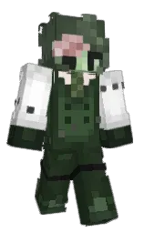 green kelp and heavy metal Minecraft skin — Classic model — first worn by Camomilesad