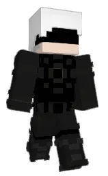 cod gray and black Minecraft skin — Classic model — first worn by Firzo