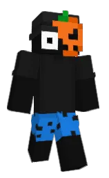 cod gray and curious blue Minecraft skin — Classic model