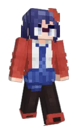 medium carmine and mojo Minecraft skin — Slim model — first worn by hermitduck