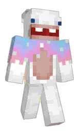 qwmr's Minecraft skin wearing the Aurora cape