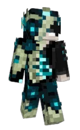 bunker and teal blue Minecraft skin — Slim model — first worn by Koszmik01