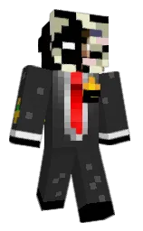 mine shaft and black Minecraft skin — Classic model