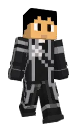 black and shark Minecraft skin — Classic model — first worn by Pedro_star