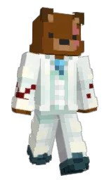 cafe royale and buttery white Minecraft skin — Slim model — first worn by n8qz