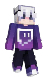 MiniAnarchy's Minecraft skin wearing the Purple Heart cape
