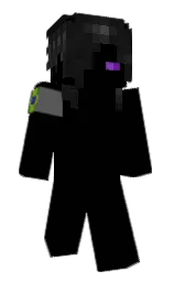 black and cod gray Minecraft skin — Classic model