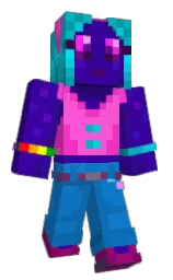 black and denim Minecraft skin — Classic model