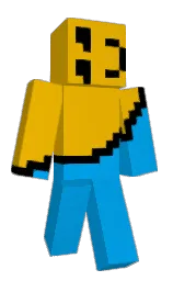 corn and cerulean Minecraft skin — Classic model