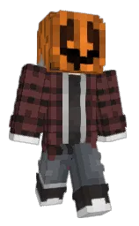 black and crater brown Minecraft skin — Classic model — first worn by BadBean14