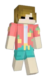 albescent white and geraldine Minecraft skin — Slim model — first worn by sleepymeadow_