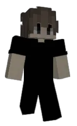 black and black russian Minecraft skin — Classic model — first worn by kpi