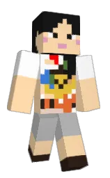 navajo white and white Minecraft skin — Slim model