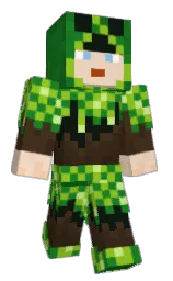 hunter green and black Minecraft skin — Classic model — first worn by Bricks_Spower