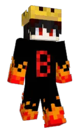 black and red Minecraft skin — Classic model