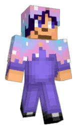 AuroraDraws's Minecraft skin wearing the Aurora cape