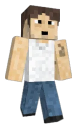 white and chalky Minecraft skin — Classic model — first worn by axelsfalukorv