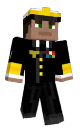 black and sandal Minecraft skin — Classic model