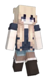 taupe and seashell peach Minecraft skin — Slim model — first worn by kacewilde