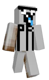 silver and black Minecraft skin — Classic model