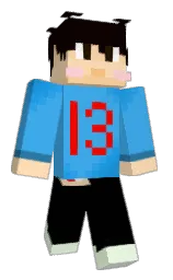 picton blue and black Minecraft skin — Classic model