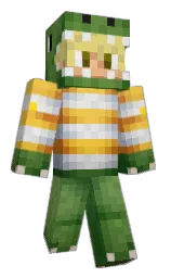 putty and fern green Minecraft skin — Classic model — first worn by loubridgers