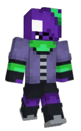 shark and purple heart Minecraft skin — Classic model