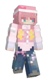 pink and pale rose Minecraft skin — Slim model — first worn by Jo_Joy_Jo