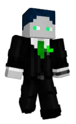 black and silver Minecraft skin — Classic model