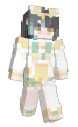 white and banana mania Minecraft skin — Slim model