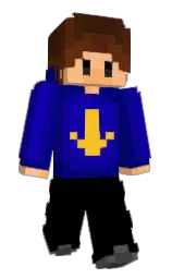 black and dark blue Minecraft skin — Slim model — first worn by Relowed