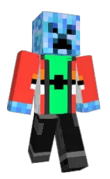 red orange and cod gray Minecraft skin — Classic model