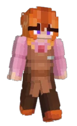 charm and metallic bronze Minecraft skin — Slim model — first worn by Crowvidkitty