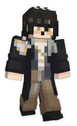 Duskeeb's Minecraft skin wearing the Aurora cape