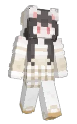 white and parchment Minecraft skin — Slim model