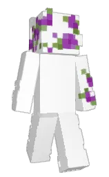 white and black Minecraft skin — Slim model