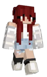 white and cherrywood Minecraft skin — Slim model — first worn by Alamedaa