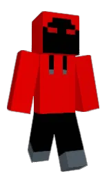 red and black Minecraft skin — Classic model