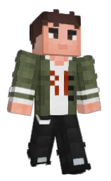kelp and cod gray Minecraft skin — Classic model