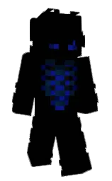 black and ultramarine Minecraft skin — Slim model
