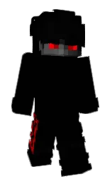black and red Minecraft skin — Classic model