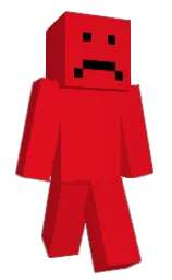 crimson and black Minecraft skin — Classic model — first worn by FireDetective