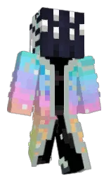 black and hint of green Minecraft skin — Classic model — first worn by lag_634