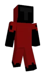 dark burgundy and black Minecraft skin — Slim model — first worn by TrWo